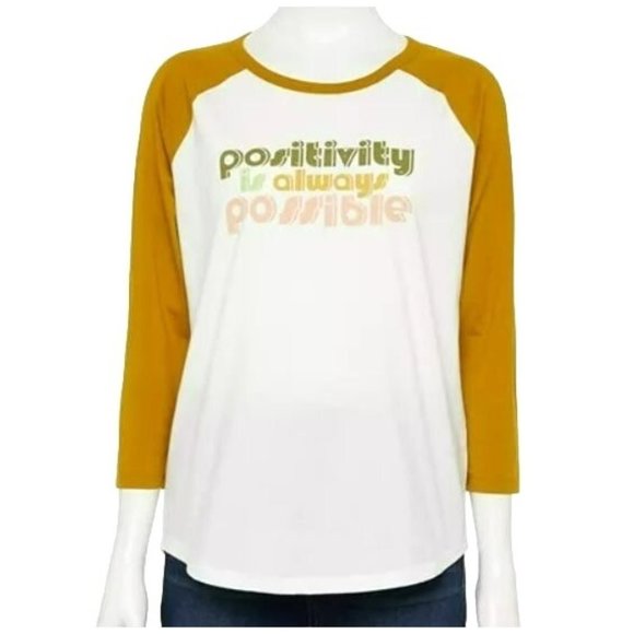 Positivity is Always Possible Graphic Tee T-shirt Woman's Size XXL JJ2006 - Picture 1 of 4